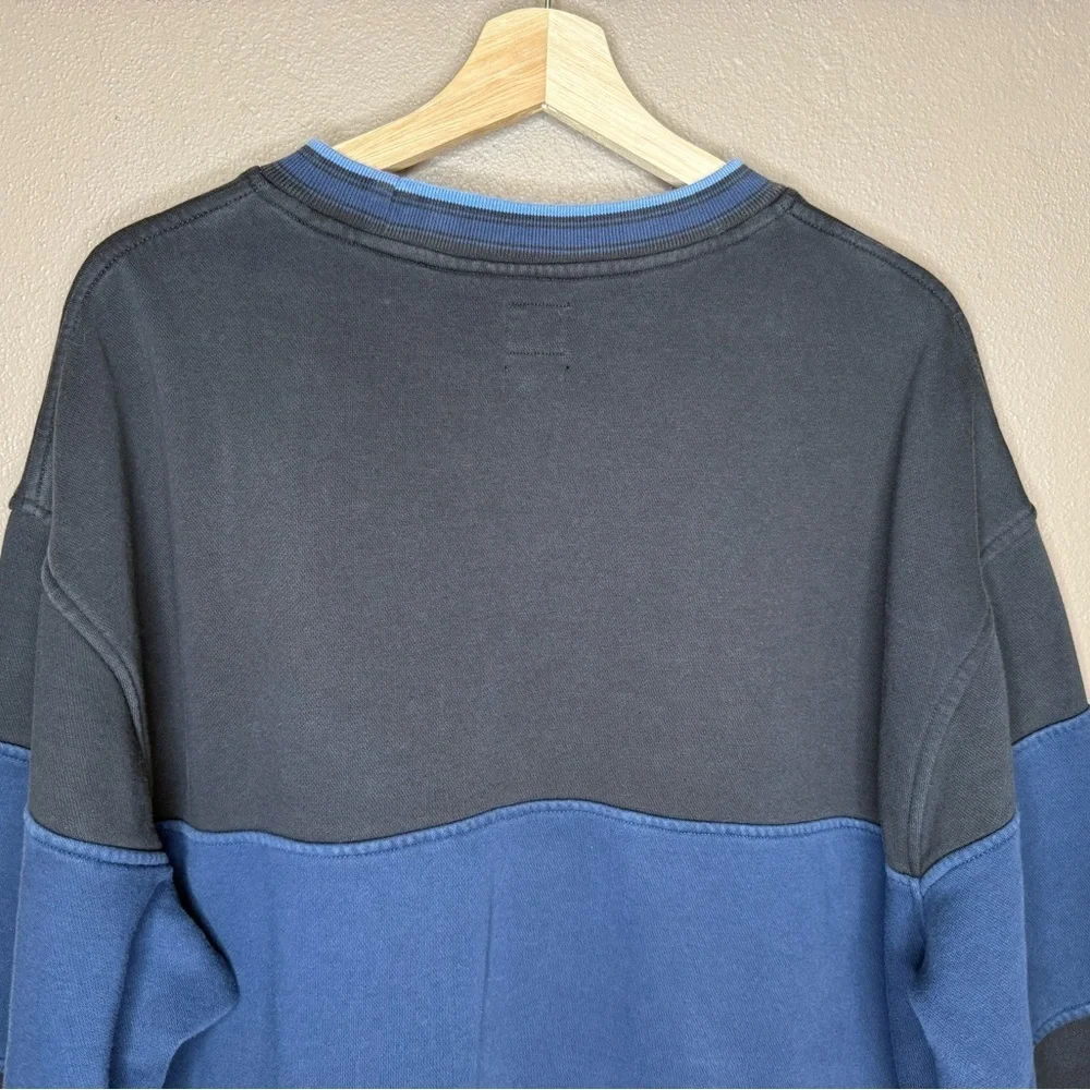 Levi's Men's Crewneck Fleece Pullover Black & Blue Sweatshirt Size XL Streetwear
